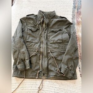 Lucky Brand Men’s Distressed Green Utility Jacket (XL)